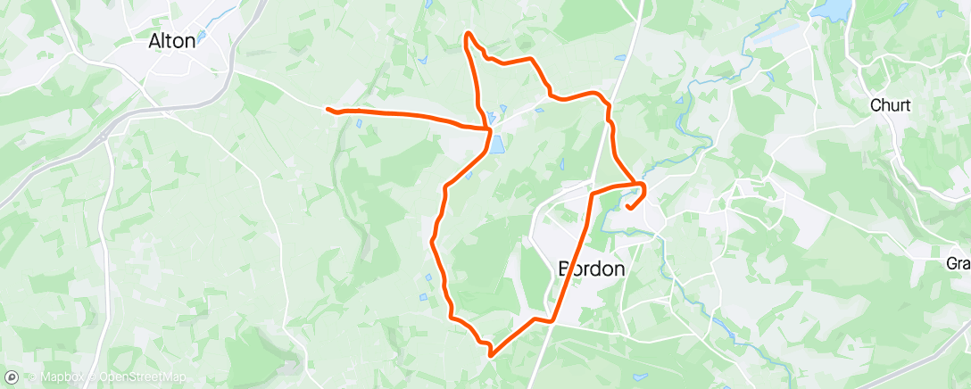 Map of the activity, Worldham loop