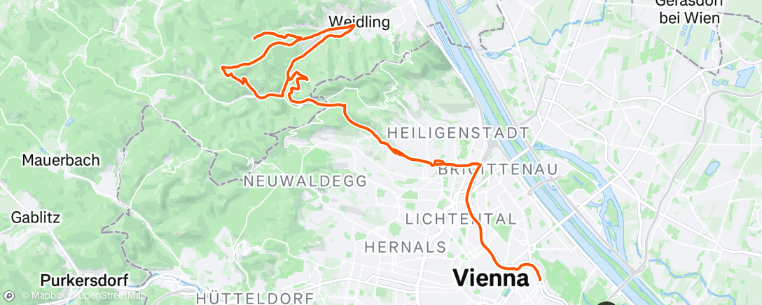 Map of the activity, Mountainbike-Fahrt am Morgen