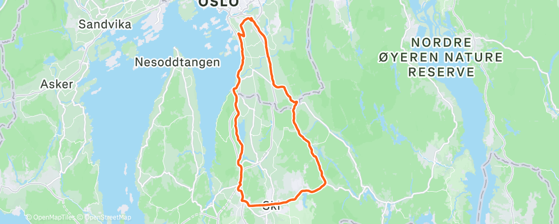 Map of the activity, Afternoon Ride