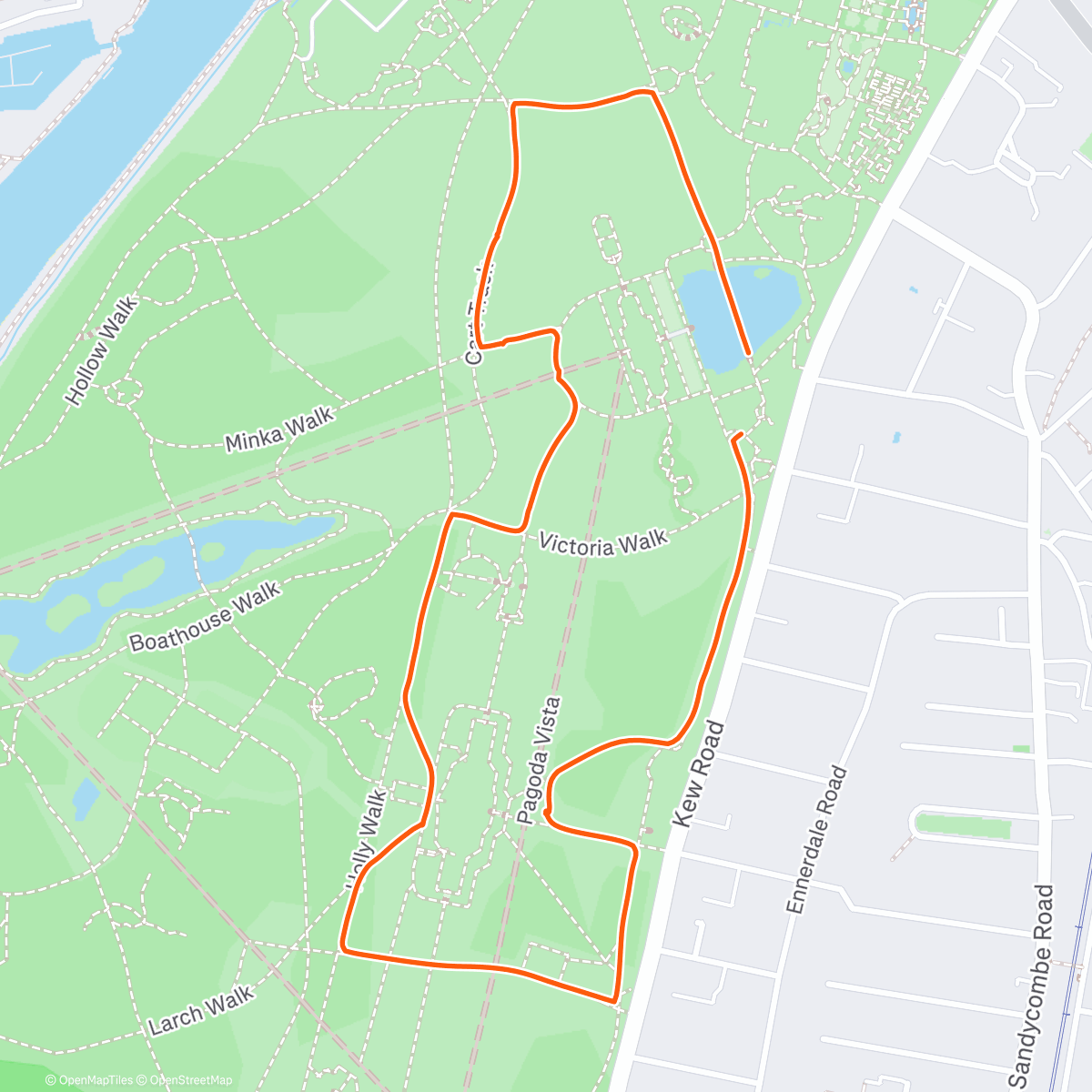 Map of the activity, Kew Christmas 🎄