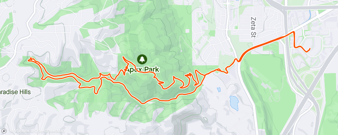 Mapa de la actividad, Lunch E-Mountain Bike Ride