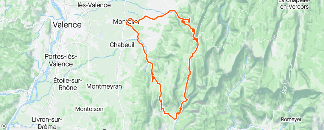 Map of the activity, Sortie vélo le matin