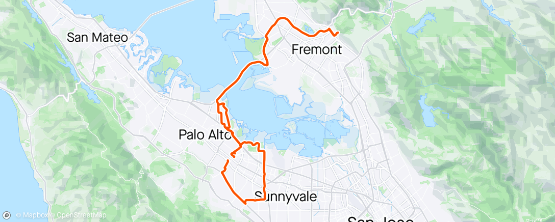 Mapa de la actividad, Bike paths and a bridge