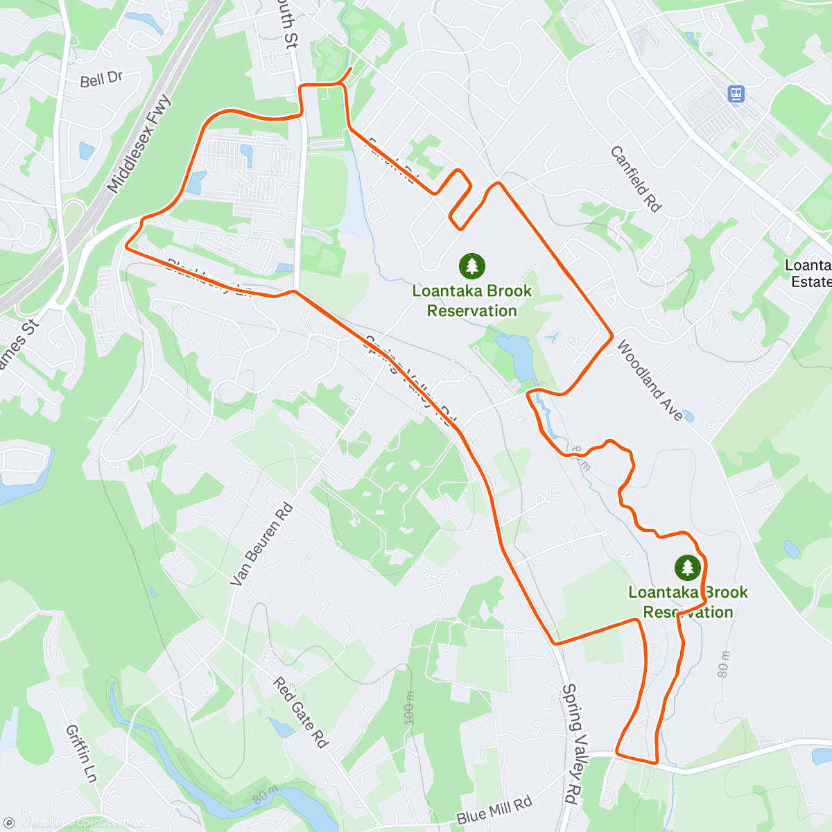Map of the activity, Superhero half marathon
