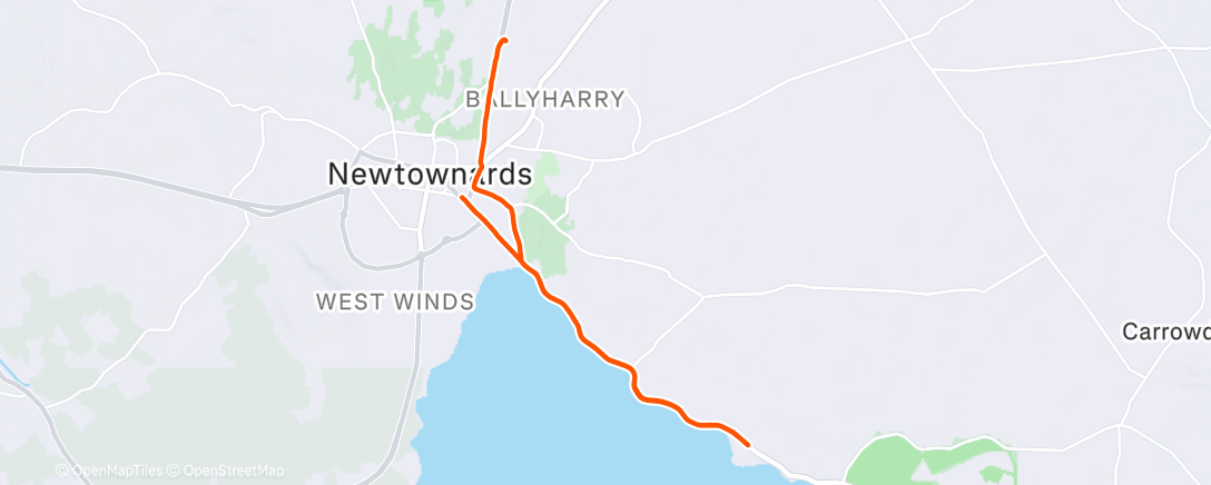 Map of the activity, Morning Run