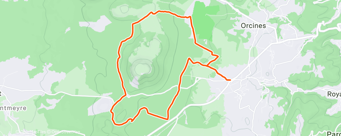 Map of the activity, Sortie en VTT électrique dans l'après-midi