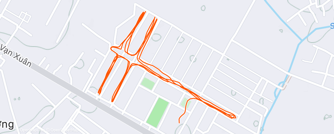 Map of the activity, Evening Run