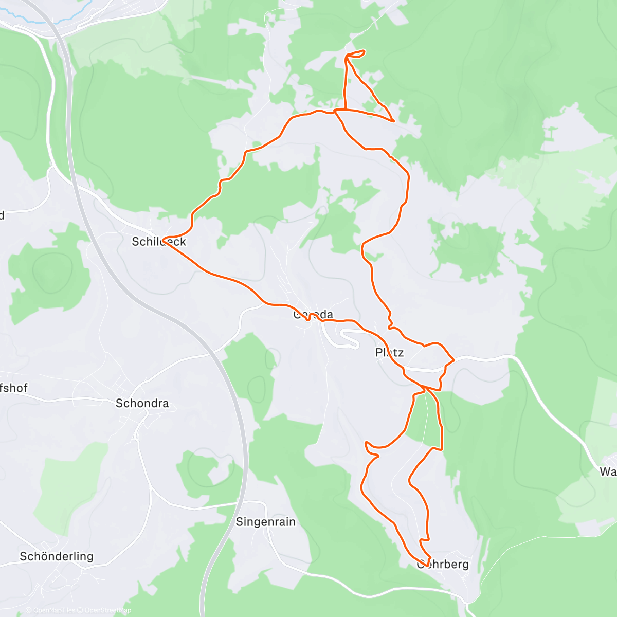 Map of the activity, eMTB Snowbiking Würzburger Haus
