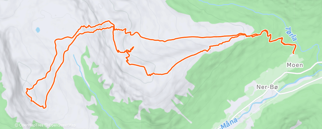 Map of the activity, Morning Backcountry Ski
