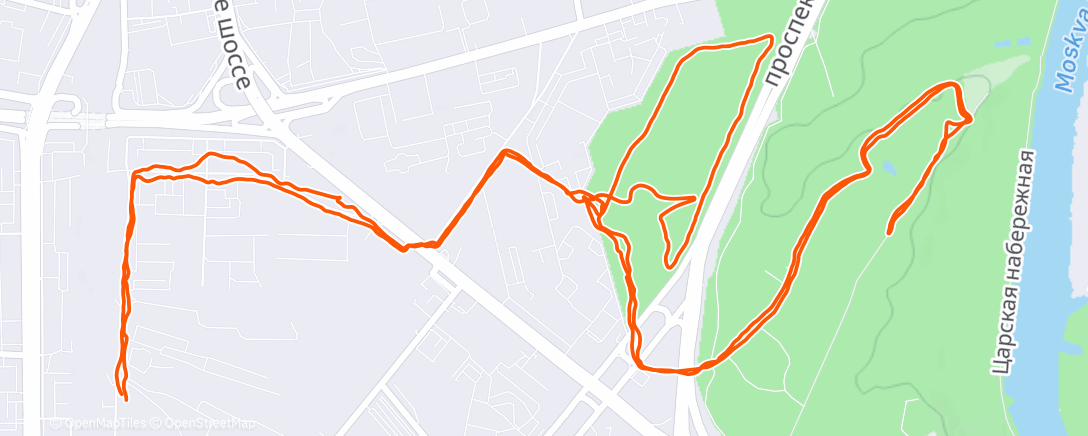 Map of the activity, Утренний забег