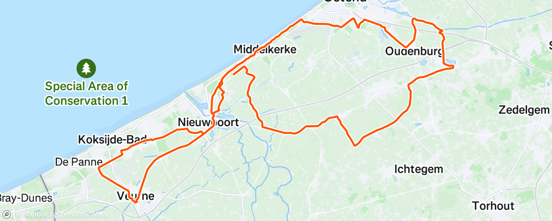 Map of the activity, Morning Ride