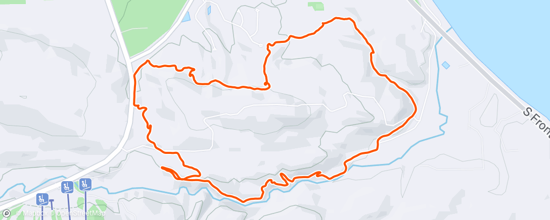 Map of the activity, Krista has a mountain bike!!! 🤩