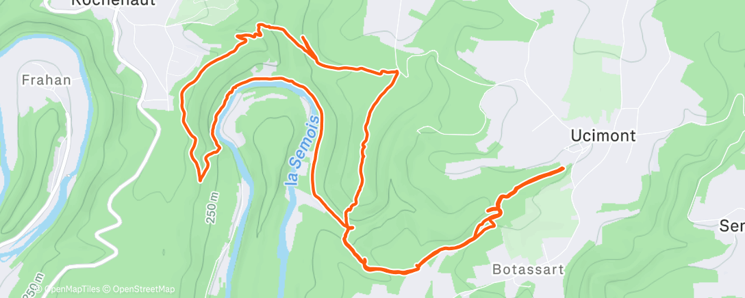 Map of the activity, Morning Trail Run
