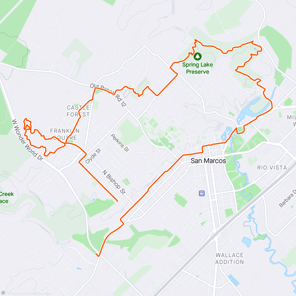 Mapa de la actividad, Ride #2 (Forgot to start Garmin for Purgatory trail)
