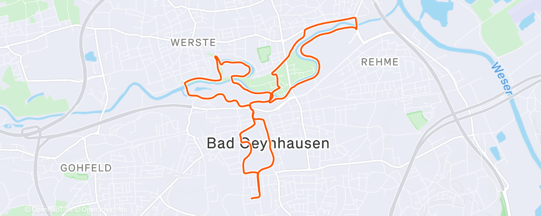 Map of the activity, Lauf am Nachmittag