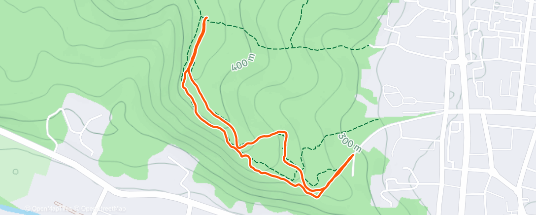 Map of the activity, Morning Hike