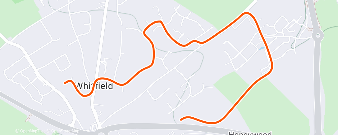 Map of the activity, Lunch Run