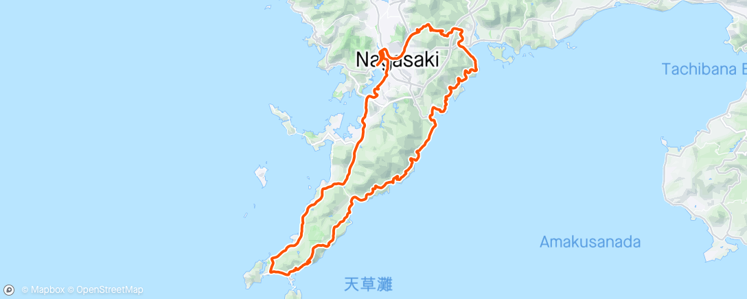Map of the activity, 仕事サボってサイクリング