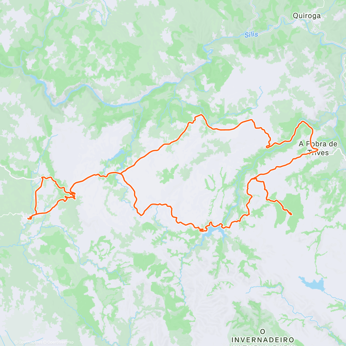 Map of the activity, Bicicleta por la mañana