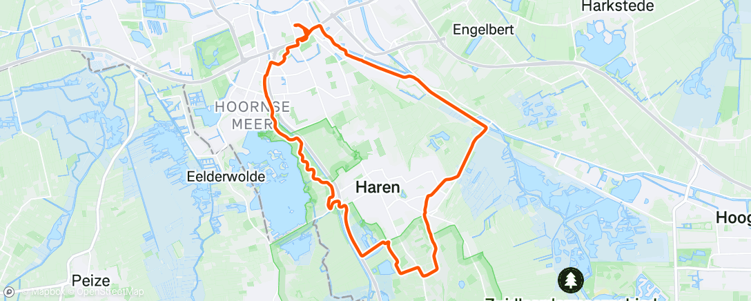 Map of the activity, Duurloop met de eerste meters in het Zuiderplantsoen