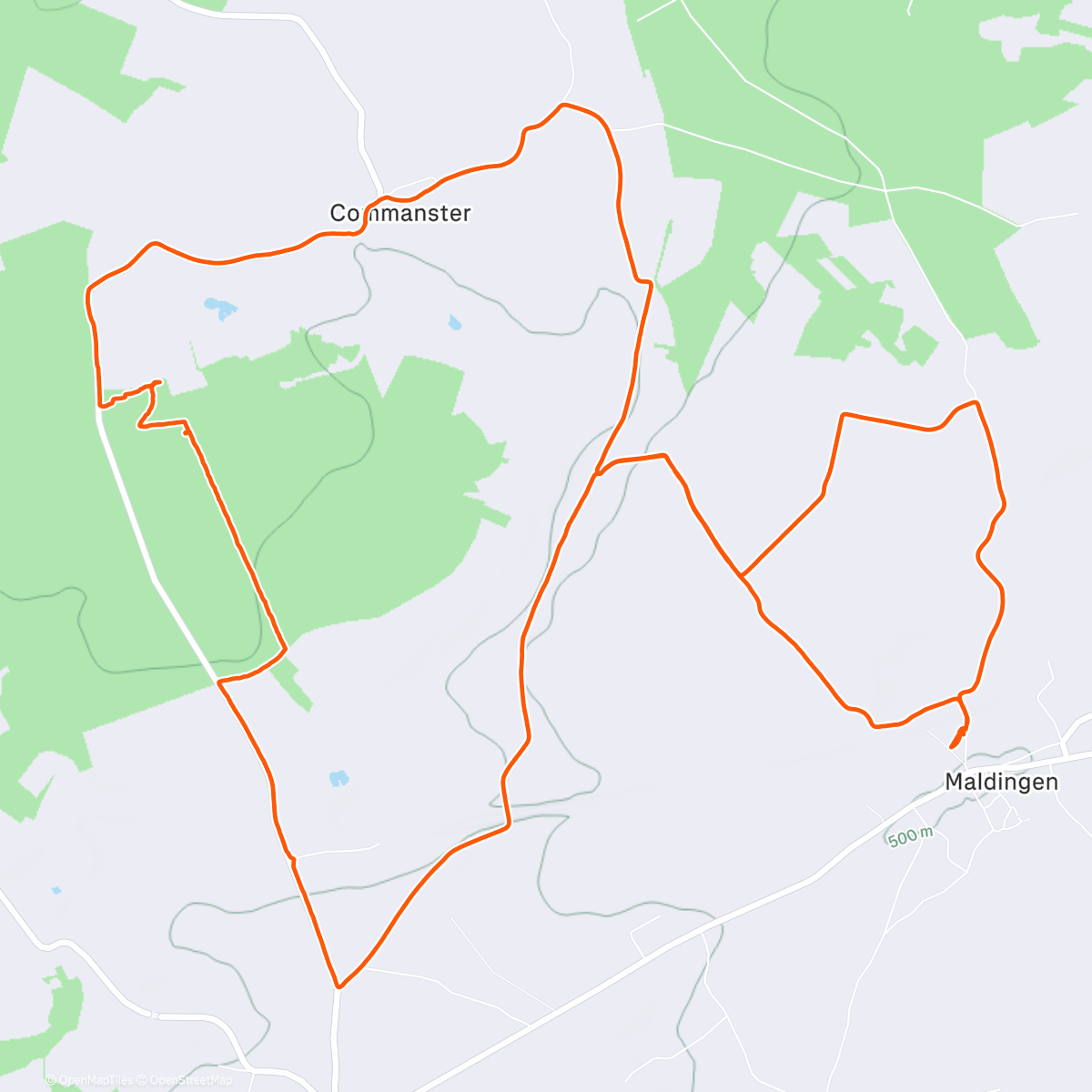 Map of the activity, 🌬️ Burg-Reuland, Wallonien - A bit of sun and a fantastic, magnificent cold 🥶 to freeze you to the bone 🦴 💪🥳🎄✌️
