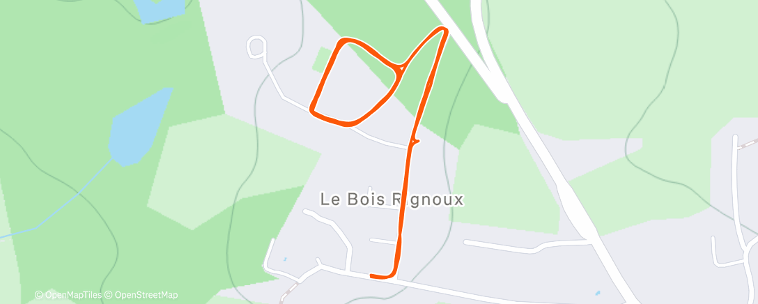 Map of the activity, Course à pied matinale