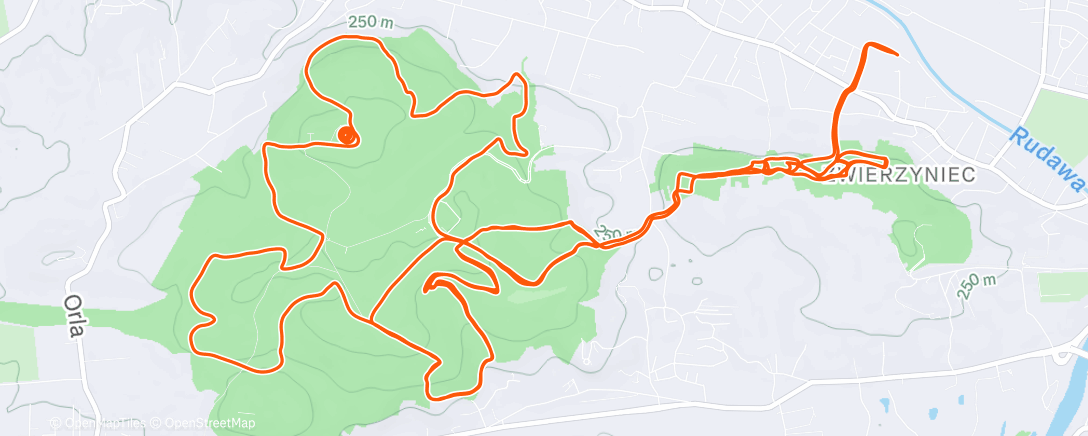 Map of the activity, Morning Trail Run