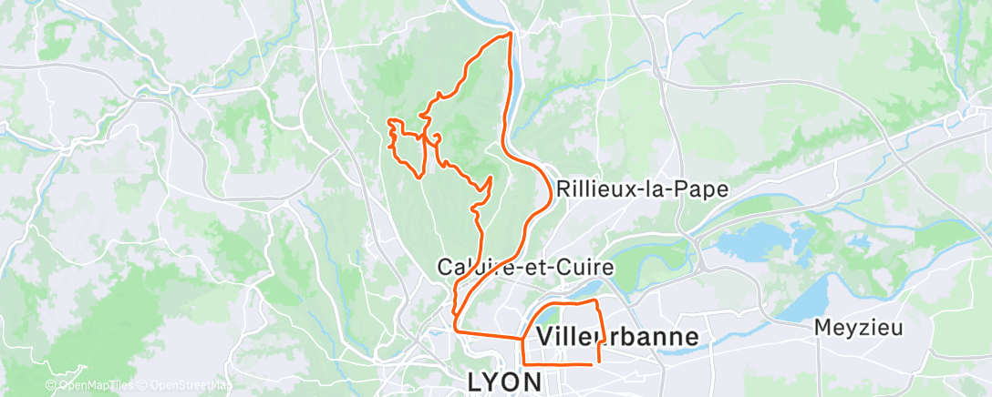 Map of the activity, Tour givré dans les mont d'or : sortie#47