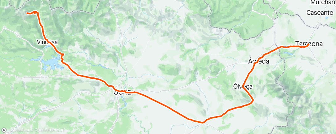 Map of the activity, Vuelta étape 6: 7ème, 4ème du GC