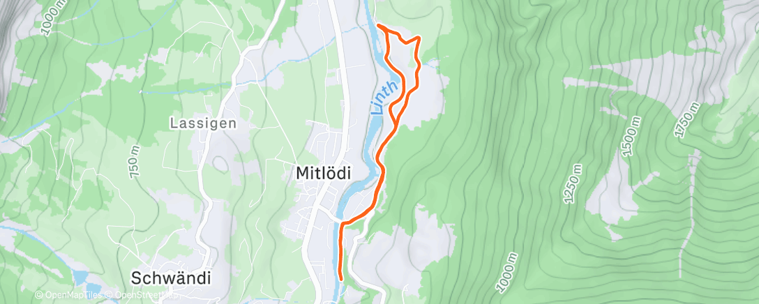 Карта физической активности (Mittagslauf)