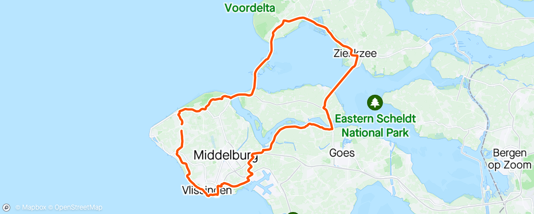 Map of the activity, SRM ride: chapter Zeeland