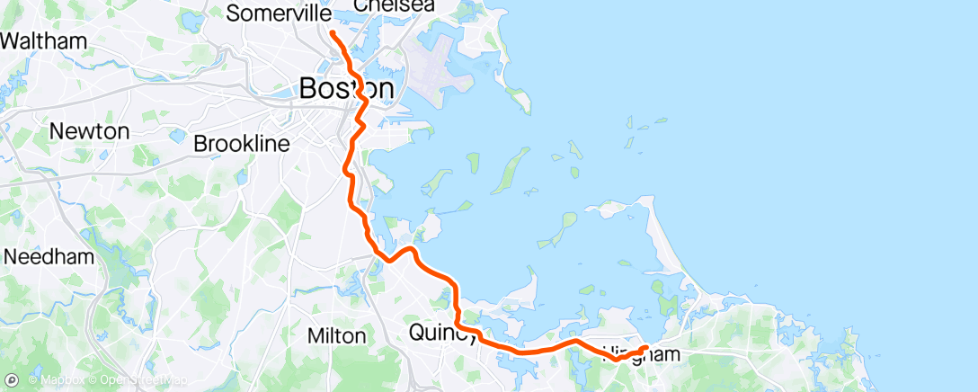 Map of the activity, A very slow ride against the wind
