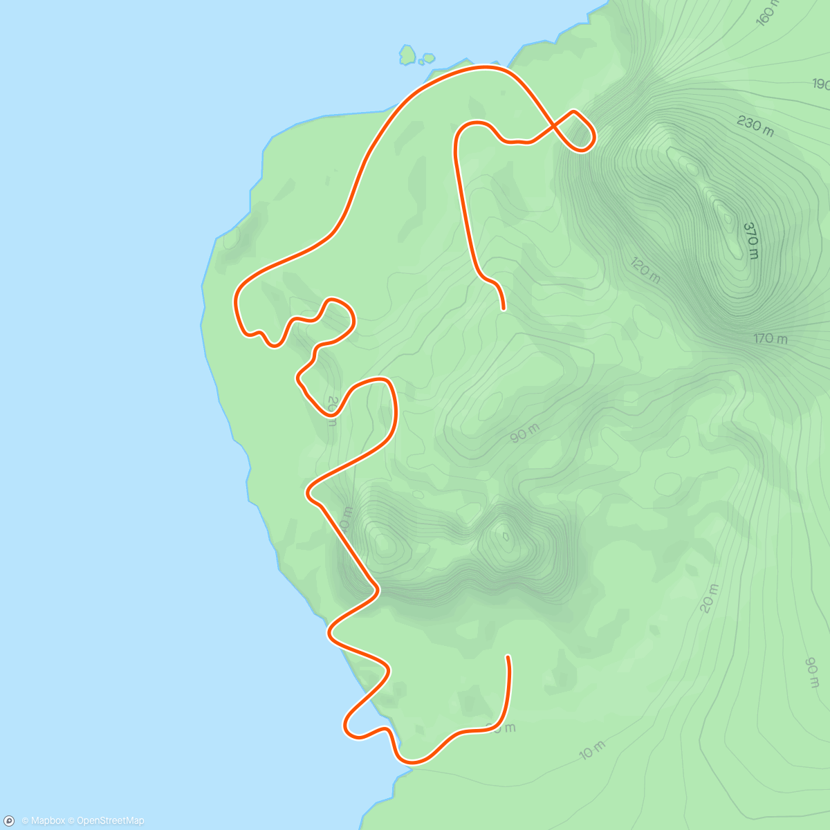 Map of the activity, Zwift - Endurance run 8km - [2] in Watopia