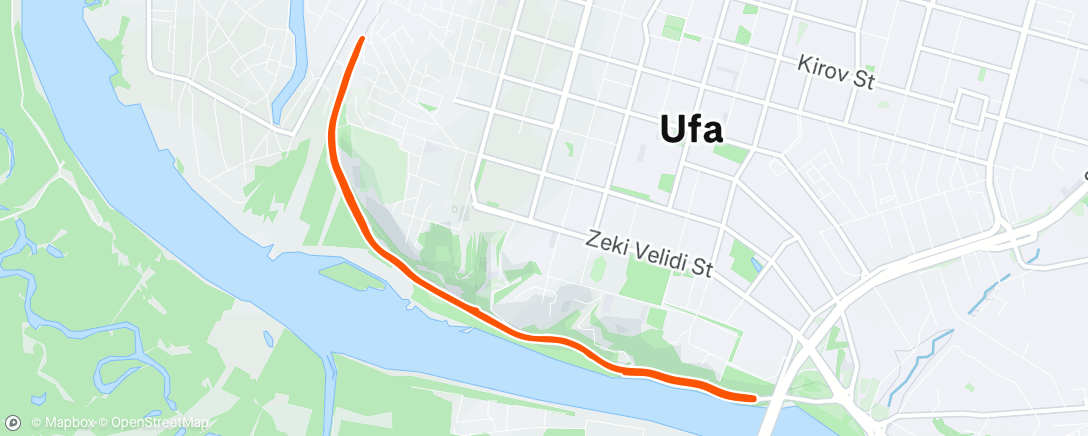 Map of the activity, Morning Run