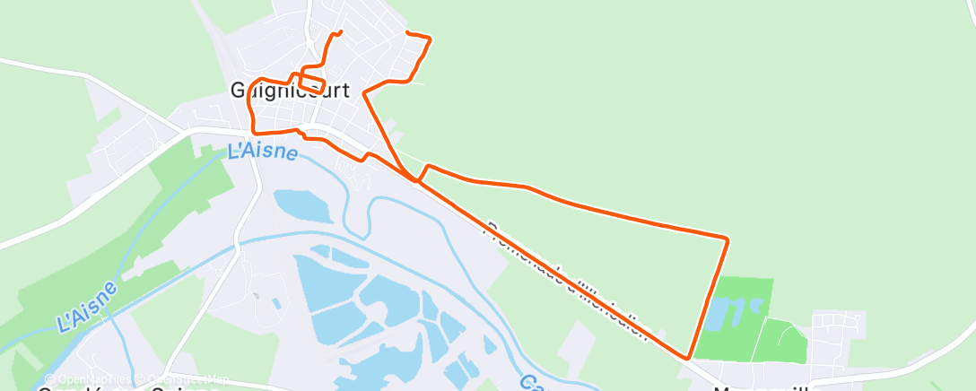 Map of the activity, EF 10K ☀️🥶