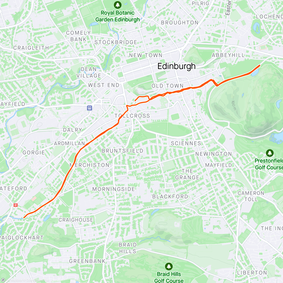 Map of the activity, Run4it Edinburgh Run Club - On Demo run 🍕