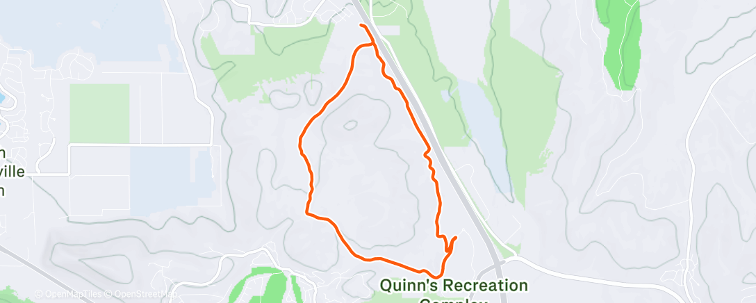 Map of the activity, Sunday funday fam run