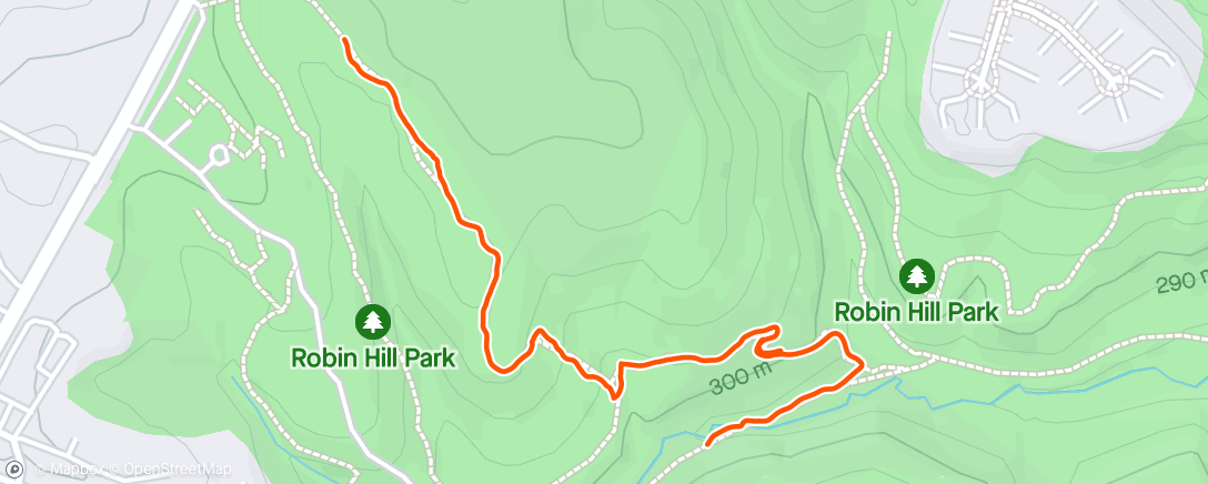 Map of the activity, Trail slaying with Nolan