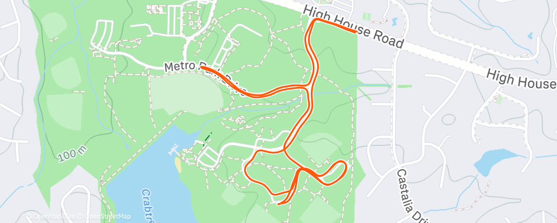 Map of the activity, Evening Run