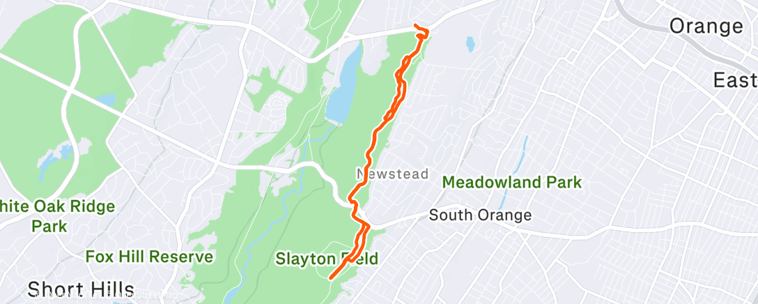 Map of the activity, Morning Trail Run