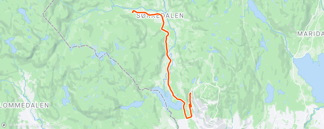 Map of the activity, Sørkedalen og 4 x OBV