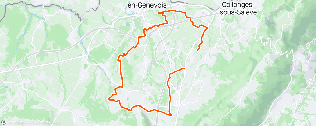 Map of the activity, Afternoon Gravel Ride