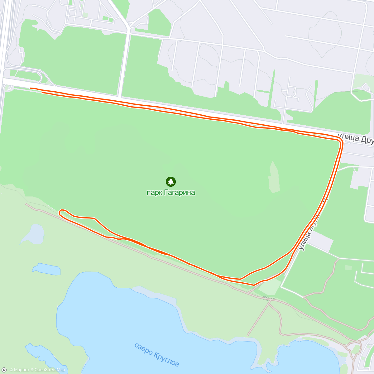 Map of the activity, 99. Afternoon Run