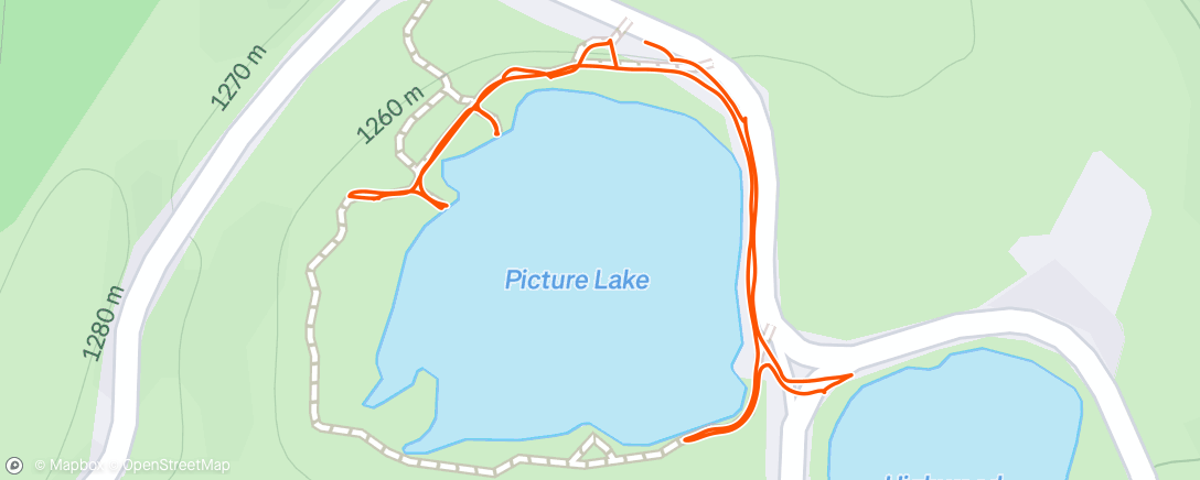 Map of the activity, Picture lake
