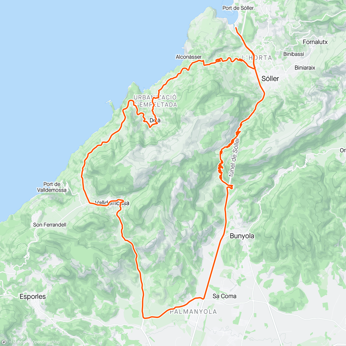 Mapa de la actividad (Cycling)