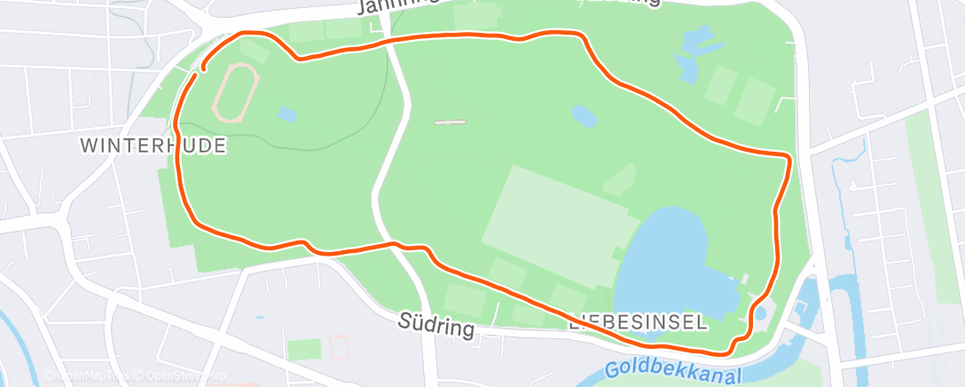 Карта физической активности (Auslaufen)