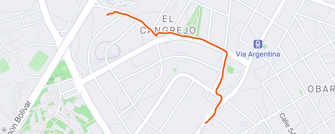 「Caminata vespertina」活動的地圖