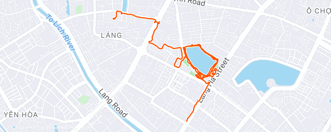 Map of the activity, Evening Walk