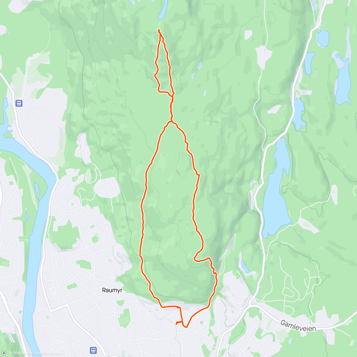 Map of the activity, Morning Hike med Tiril i bæremeis