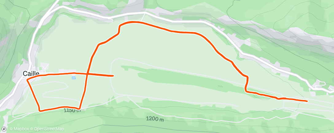 Map of the activity, Course à pied le matin
